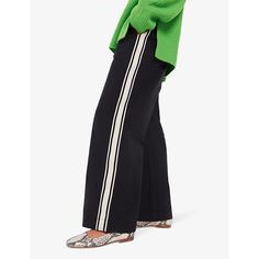 Find WHISTLES Ezra Side-stripe High-rise Woven Trousers 12 on Editorialist. Whistles woven trousers100% polyamideConcealed button, hook-and-eye and zip-fly fastening at frontRelaxed fit, high-rise, stripe pattern at the side, wide legMachine wash coldModel is 5ft 10in/1.78m and wears a size UK 8Midweight, non-stretch Spring Bottoms With Contrast Stripes And Straight Leg, Wide Leg Bottoms With Side Stripes For Spring, Spring Wide Leg Pants With Vertical Stripes For Work, Casual Ankle-length Wide Leg Pants With Vertical Stripes, Casual Wide Leg Ankle-length Striped Pants, Black Spring Bottoms With Striped Hem, Black Bottoms With Striped Hem For Spring, Straight Pants With Contrast Stripes For Spring, Spring Black Bottoms With Striped Hem