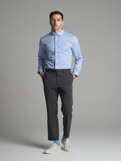 This is a refined and comfortable slacks that are made out of high quality polyester, rayon, and spandex blend fabric. With design detail of back welt pocket with buttons, refined silhouette, and 4-way stretch fabric, it gives a refined and luxurious mood.- 4-way stretch fabric- Top dyeing processed fabric- Back welt pockets- Waistband with belt loops**Additional price for size 40-46 Formal Ankle-length Pants With Button Closure, Formal Ankle-length Dress Pants With Button Closure, Tailored Business Casual Pants With Button Cuffs, Tailored Business Chinos, Office Pants With Welt Pockets In Suiting Fabric, Office Dress Pants With Welt Pockets, Tailored Chinos For Business Casual, Tailored Pants With Button Cuffs For Office, Business Dress Pants With Pockets