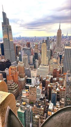 a view from the top of a skyscraper in new york city