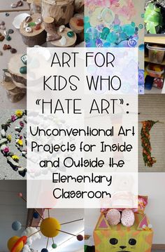 Art for Kids Who “Hate Art”: Unconventional Art Projects for Inside and Outside the Elementary Classroom – Inquiring Intermediates Elementary Art Choice Board, Homeschool Art Projects Middle School, Art Club Elementary Ideas, Art For 5th Grade, Art Projects Elementary School, One Day Art Lessons Elementary, Art Projects For Elementary Students, Projects For Elementary Students, Environmental Art Projects