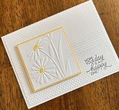 a card with some flowers on it