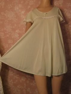 Babydoll Night Dress, 60s Pajamas, 60s Babydoll Dress, Babydoll Dress Nightwear, 90s Babydoll Dress, 60s Babydoll, Gown Aesthetic, Cute Nightgowns