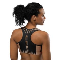 This gorgeous sports bra is made from moisture-wicking material that stays dry during low and medium intensity workouts. The bra has support material in the shoulder straps, double layer front, and a wide elastic band to ensure constant support. • 82% polyester, 18% spandex • Fabric weight: 6.78 oz/yd² (230 g/m²), weight may vary by 5% • Moisture-wicking fabric • Four-way stretch material • Scoop neckline and racerback • Flat seams and bias binding that minimize rubbing • Best for A–C cups • Sup Athleisure Nylon Sports Bra For Sports Events, Nylon Racerback Sports Bra With Medium Support, Bra Friendly Nylon Activewear For Sports Events, Bra-friendly Nylon Activewear For Sports Events, Sports Bra With Built-in Support For Sports Events, Compressive Racerback Sports Bra For Events, Athleisure Activewear With Built-in Bra For Sports, Supportive Sleeveless Sports Bra For Running, Athleisure Racerback Sports Bra