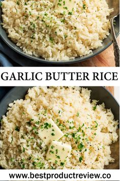 Garlic Butter Rice Recipe Butter Rice Recipe, Buttered Rice Recipe, Garlic Butter Rice, Meal Planing, Long Grain White Rice, White Rice Recipes, Easy Rice