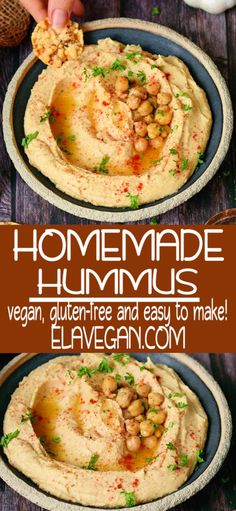 hummus made with vegan, gluten free and easy to make