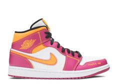 Air Jordan 1 Mid 'Día De Muertos' - Air Jordan - DC0350 100 | Flight Club Jordan 1 Mid Pink, Logo Wings, Jordan Mid, Jeezy, Flight Club, Nike Swoosh Logo, Nike Air Jordan 1 Mid, Wings Logo, Jordan Sneakers