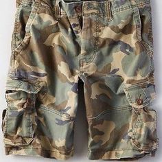 Never Worn! Casual Camping Bottoms With Multiple Pockets, Khaki Camping Shorts With Pockets, Casual Khaki Shorts For Camping, Casual Cotton Bottoms For Camping, Camouflage Shorts With Pockets For Outdoor Activities, Casual Khaki Bottoms For Camping, Cotton Bottoms With Pockets For Camping, Casual Cotton Shorts For Camping, Casual Camouflage Cargo Shorts For Outdoor