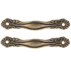 pair of antique brass drawer pulls