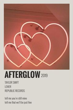 an advertisement for taylor swift's album afterglow