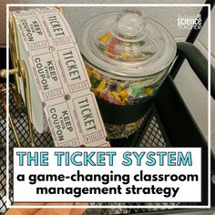 the ticket system for a game - changing classroom management strategy is shown in this image