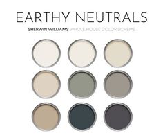 the earthy neutrals color scheme for sherylin williams's whole house color scheme