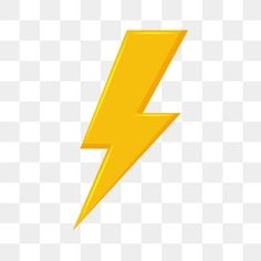 a yellow lightning bolt on a white background png and psd with transparent background