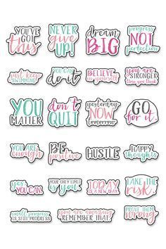 stickers that say you're not going to the gym, and have different phrases on