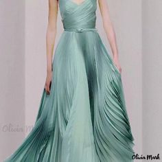 Olivia Mark - Chic Green Wrap-Around Dress with Sleeveless Design Elegant Sleeveless Light Green Dress, Sleeveless Light Green Wedding Dress, Light Green Sleeveless Wedding Dress, Green Evening Gowns, Green Floor, Loungewear Dress, Green Long Sleeve Dress, Long Green Dress, Grayish Green