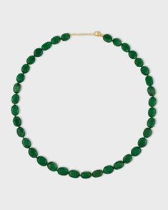 This necklace combines the deep green beauty of emerald quartz with a faceted candy design, creating an exquisite piece that evokes elegance. The vibrant color of the emeralds offers a refreshing, earthy charm. 14 karat yellow gold Emerald, 161 carats 16 to 17 inches length 8mm bead size Style # JJ-NAZ-603 UPC 810109740857 Emerald Quartz, Candy Design, Candy Necklace, Candy Necklaces, Green Beauty, Deep Green, The Deep, Arizona, Emerald