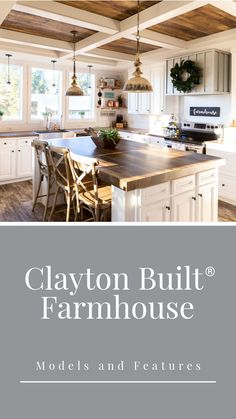 the front cover of clayton built farmhouse