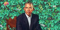 Image result for kehinde wiley Kehinde Wiley Art Lesson, Kehinde Wiley Art, Obama Painting, Obama Portrait, Barack And Michelle, National Portrait Gallery