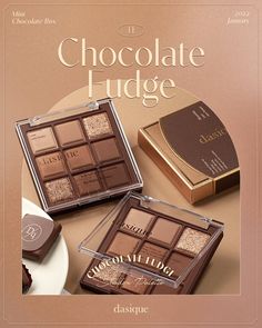 the chocolate fudge book is open and ready to be used as a makeup palette