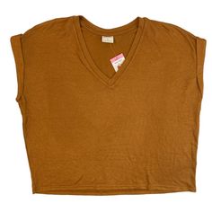 This Soft And Lightweight Top With V-Neck Feature Brings Comfort And Elegance Which Makes It A Go-To, All Year Round Staples. Easy Layering Piece, Dress It Up Or Dress It Down With Our V Neck Tee. Casual Brown V-neck Top, Casual Short Sleeve V-neck Top For Fall, Trendy Brown V-neck Top, Brown Cotton V-neck Top, Womens Shirts Casual, Boho Lace Top, Flowy Shirts, Mock Neck Sweatshirt, Chambray Top