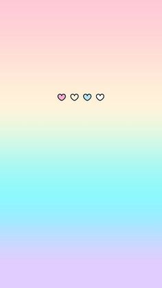 three hearts on a pastel background