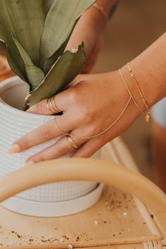 Channel your inner bohemian with this hand chain that loosely drapes around your finger and wrist. Whether you’re at a music festival or brunch with the girls, this hand candy turns any outfit into magic. Bracelet is 6" with a 1" extender. S/M: ring size 5-7.5, wrist size 6-7" M/L: ring size 8-10.5, wrist size 7-7.5" Available in 14kt Gold Fill + Sterling Silver. Handmade in Eau Claire, WI. Our jewelry is handmade so each piece will be unique and may vary slightly from what is pictured. Magic Bracelet, M Ring, Hand Candy, Hand Chain, 14kt Gold, Music Festival, Gold Filled, Ring Size, Size 7