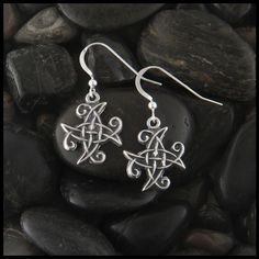 Sterling Silver Celtic Knot Earrings. Available with Leverbacks. Item number: SW3184 Original designs © Stephen Walker Please call or email for more information800.488.6347 or service@walkermetalsmiths.com Symbolic Earrings With Oxidized Finish For Gift, Symbolic Sterling Silver Earrings With Oxidized Finish, Symbolic Pierced Earrings For Anniversary, Symbolic Oxidized Metal Earrings, Stephen Walker, Fantasy Inspo, Celtic Knot Jewelry, Silver Shamrock, Celtic Knot Earrings