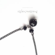 I had fun designing this black crystal bead necklace. It has a dark, gothic, but feminine look to it. The black beads are crystal. The larger bead is 6mm and the smaller two are 4mm. The head and eyepins are gunmetal colored base metal along with the chain. The necklace has a contrasting 7mm sterling silver spring ring clasp. The necklace measures approximately 18 inches long. This necklace is ready to ship and will arrive in a gift box. Check out my other dark/ gothic jewelry here: https://www. Black Gothic Necklaces With Round Beads, Gothic Black Necklaces With Round Beads, Black Faceted Crystal Necklaces For Jewelry Making, Williamsburg Va, Crystal Bead Necklace, Black Bead Necklace, Dark Gothic, Necklace Crystal, Silver Spring