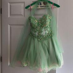 Gorgeous Dress - The Mid Section Is Sheer I Put A Small Pillow In Just To Take Photo Mint Green - Worn One Time Small Pillows, Elegant Dress, Elegant Fashion, Gorgeous Dresses, Mint Green, Strapless Dress, Colorful Dresses, Fashion Dresses, Womens Dresses