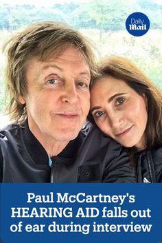 paul mccarney's hearting aid falls out of ear during interview with his wife