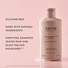 A naturally-derived and silicone-free shampoo that deeply cleanses and purifies both your hair and scalp.
Smells like a fresh mint tea – invigorating and energizing. - Alice du Parcq, fragrance expert
What You Can Expect:

Natural and naturally-derived ingredients such as apple seed oil, plant proteins (similar to Keratin) and algae extract.
Cleanses and purifies strands from root to tip.
Improves overall hair health.
An invigorating and long-lasting scent of 100% natural spearmint, rosemary and eucalyptus.
Expertly formulated for all hair types and textures.
NO silicones or sulphates.
Vegan and cruelty-free.
300ml (10.14 fl oz)

Discover more about our Super Shower Power Haircare here… Fresh Mint Tea, Silicone Free Shampoo, Essential Oil Reed Diffuser, Bath And Body Shop, Hand Balm, Mint Tea, Boost Your Energy, Oil Shop, Mood Boost