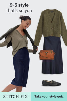 Promote your work wardrobe with seasonal essentials that mean business. Cardi sweaters, blazers, dresses, loafers—your Stylist is ready to send trending-for-you pieces in your set budget. Free shipping + returns. No subscription required. What To Wear Tomorrow, Luxury Lifestyle Women, Cute Modest Outfits, Professional Wear, Girls Outfits, Modest Fashion Outfits, Casual Style Outfits, Business Outfits