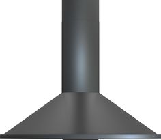 a stainless steel range hood on an isolated white background