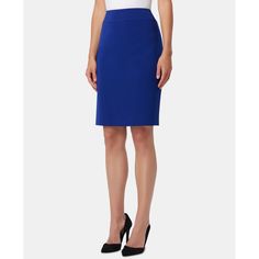 Wear-To-Work Perfection: A Sleek, Always-Flattering Pencil Skirt By Tahari Asl. Approx. Model Height Is 5'10" And She Is Wearing A Size 4 Approx. 22-1/2" Long; Pencil Silhouette Hidden Side Zipper Closure Wide Waistband; Back Vent Lined Shell: Polyester/Rayon/Elastane; Lining: Polyester/Elastane Dry Clean Imported Elegant Blue Mini Skirt For Work, Elegant Blue Pencil Mini Skirt, Blue Elastane Skirt For Spring, Blue Stretch Mini Skirt For Workwear, Elegant Blue Mini Skirt For Formal Occasions, Blue Stretch Skirt For Workwear, Blue Relaxed Pencil Skirt For Work, Elegant Blue Relaxed Mini Skirt, Elegant Blue Stretch Skirt