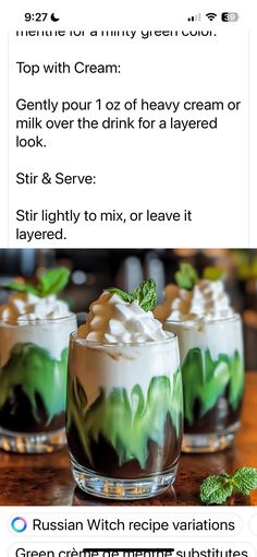 Coffee Liqueur Recipe, Liqueurs Recipes, Minty Green, Heavy Cream, Liqueur, Green Colors, Drinks, Cream