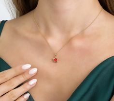 14K YELLOW GOLD RED CORAL STAR PENDANT OR NECKLACE Star Width : 10.25mm  Star Length : 10.25mm Star Thickness : 3.5mm Here is a dainty, delicate and simple, yet classy Star Pendant or Necklace. This is 14k Solid Yellow Gold. ( We do not sell filled or plated jewelry) Perfect for everyday use. ---Absolutely stunning. Comes in a gift box.  ---Return Policy--- -You may return the unused item in its original condition for a full refund  within 14 days of items receipt date. - No Questions  Asked ! 100% Money Back Guarantee  -Before returning the item, please contact us for Return Instructions. Cheap Red Jewelry With Star Charm, Affordable Red Jewelry With Star Charm, Pendant Minimalist, Red Coral Necklace, Necklace Star, Necklace Red, Coral Necklace, Red Star, Jewelry Inspo