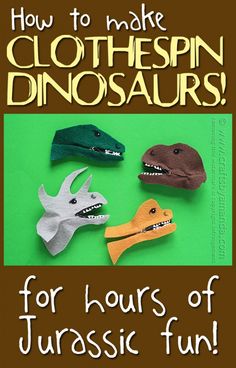 the cover of how to make cloth dinosaurs for hours of jusci fun, with text