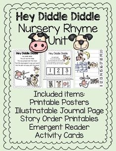 a printable worksheet for nursery rhyme