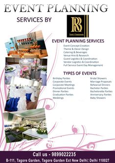 the event planning flyer for an event