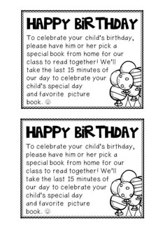 two birthday cards with the words happy birthday written in black and white on each card