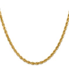 14k Yellow Gold 4.00mm Diamond Cut Rope Chain Rope Chain Necklace, Magnetic Bracelet, Unisex Jewelry, Selling Jewelry, Rope Chain, Rope Bracelet, Gold Chains, Lobster Clasp, Anklets