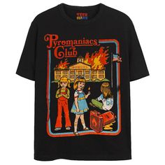 Retro Band Tees, Weird Graphic Tees, Steven Rhodes Shirts, 90s Shirts Graphic Tees, Fire Shirt, Steven Rhodes, 90s Shirts