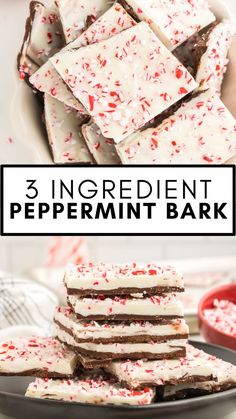 Peppermint Bark is a classic Christmas candy with just three ingredients! This easy candy bark with white chocolate, dark chocolate and a touch of peppermint is a great gift for everyone on your list. No Egg Peanut Butter Cookies, Peanut Butter Cookies No Egg, Peanut Butter Cookies Chocolate, Chocolate Peppermint Bark Recipe, Peppermint Bark Recipes, Christmas Candy Easy, Easy Christmas Candy Recipes, Chocolate Peppermint Bark, Christmas Cookie Recipes Holiday