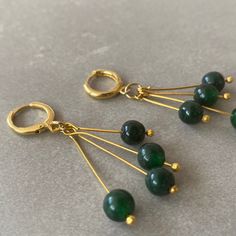 "Natural Agate Tessal Dangle Earrings Women This design earrings are made of green agate stones. In this earring, green agate is used especially to symbolize the new year. Green often symbolizes money, good luck, and health through the holidays and into the new year. According to modern healers who use stones in healing, green agate increases compassion, generosity and a keen sense of justice, along with enhancing mental and emotional flexibility, improving decision-making and resolving disputes. ☆ Those who are looking for earrings in different designs for the new year and those who love the green color may prefer this earring! ☆ Each of the stones we use to create earrings were formed by nature over years. Each one is unique and beautiful just like nature itself.  We do not process or ch Green Dangle Hoop Earrings, Green Hoop Earrings As A Gift, Green Dangle Hoop Earrings As Gift, Green Dangle Hoop Earrings For May Birthstone, Earring Christmas, Dangle Hoop Earrings, Earrings Christmas, Gift For Daughter, Design Earrings