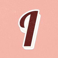 the letter p sticker is placed on a pink background