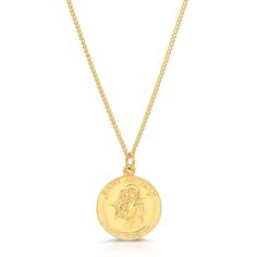 A high quality 14K Gold Filled, St Anthony charm necklace Pendant is 17mm all 14K Gold Filled or Sterling SilverChoose your length: 16" or 18" 1.3mm Curb Chain +St. Anthony is most famous for being the patron saint of stolen or lost things. In some cultures, St. Anthony is known for his help in finding true love, and there are many traditions for summoning his matchmaking help Yellow Gold Medallion Necklace With Curb Chain, 70s Rocker Fashion, Lost Things, St Anthony, Saint Anthony, Rocker Style, Finding True Love, Creating Jewelry, Patron Saints