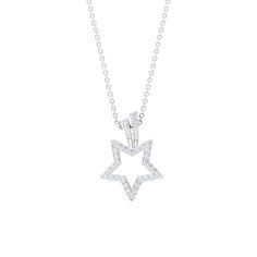 Diamond Star Pendant Necklace with Chain Diamond - ( HI-SI ) - Color and Clarity - Rosec Jewels Celestial Necklace, Star Pendant Necklace, Signature Jewelry, Diamond Star, Timeless Jewelry, List Style, Rose Gold Diamonds, Gorgeous Gift, Star Pendant