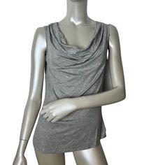 Amore All F. Y. Heather Gray Sleeveless Draped Tank Top Various Sizes; Nwot- New Without Tags Gray Sleeveless Tank Top For Layering, Summer Silver Sleeveless Top, Gray Tank Top For Yoga, Casual Silver Sleeveless Top, Gray Sleeveless Yoga Tops, Gray Stretch Sleeveless Top, Casual Silver Sleeveless Tank Top, Fitted Gray Sleeveless Camisole, Silver Fitted Tank Top