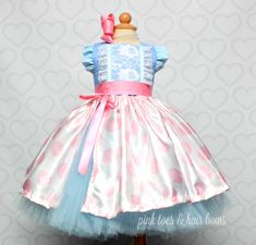 This dress is perfect for your little one who loves toy story! Made to resemble Bo Peep,this will be perfect for your little ones party,Special event or special photos! This dress is made knee length, Hairbow is included Checkout our other toy story designs! Just search toy story in the search bar! If you are unsure of sizing please scroll to the last photos for our size charts, or visit our size charts here--> https://pinktoesnhairbows.com/pages/size-chart All sales are FINAL, Ship dates can be found directly on the listing, please view our policies in detail here---> https://pinktoesnhairbows.com/pages/policies-terms-conditions Whimsical Fitted Princess Dress With Ruffles, Whimsical Tutu Dress For Easter Dress-up, Cute Fitted Princess Dress With Ruffles, Playful Princess Dress For Easter Dress-up, Playful Fitted Princess Dress With Ruffles, Playful Fitted Ruffled Princess Dress, Playful Ruffled Tutu Dress For Dress-up, Fitted Ruffled Tutu Dress For Easter, Princess Style Fitted Dress For Easter