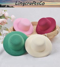 Diameter: 10CM(3.9inch)   Inner diameter: 5.5CM(2.2inch) Quantity: 5PCS/SET Free shipping on all orders over $35. Adjustable Brimmed Mini Hats For Cosplay, Handmade Curved Brim Mini Hat, One Size, Brimmed Mini Hats For Costumes, One Size, Pink Brimmed Mini Hat, One Size, Miniature Hat Shop, Hat Holder, Doll Hat, Dollhouse Decor, Doll Parts