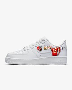 Rep your sneaker game like a champion with our exclusive Kansas City Chiefs Custom Art Air Force 1 Sneakers. Meticulously handcrafted for the ultimate fan, these iconic sneakers celebrate the heart and soul of Kansas City with vibrant, action-packed artwork featuring your favorite Chiefs players. Perfect for game day or everyday wear, these Air Force 1s are more than just shoes—they're wearable art. Embrace the spirit of victory with every step! Custom Sneakers With Gum Sole For Streetwear, Low-top Sneakers With Abzorb Midsole For Sports, Custom Sneakers With Graphic Print And White Sole, Sporty Custom Artwork Sneakers With Round Toe, Custom Artwork Sporty Sneakers With Round Toe, Sporty Custom Sneakers With Graphic Print For Sports, Custom Lace-up Sneakers With Graphic Print For Sports, White Sporty Sneakers With Graphic Print, Custom Low-top Sneakers For Sports Events